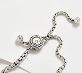 JAI Sterling Silver Citrine Gemstone Adjustable Bracelet, XS-Average